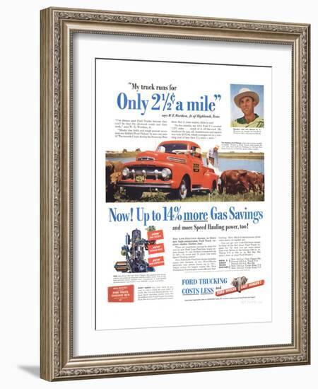 1951 Ford Trucks Last Longer-null-Framed Art Print