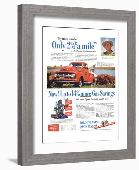 1951 Ford Trucks Last Longer-null-Framed Art Print