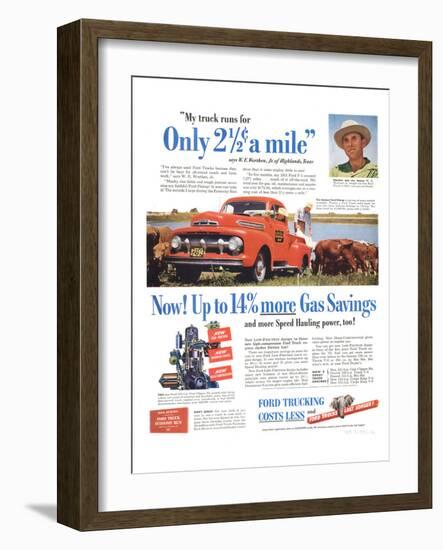 1951 Ford Trucks Last Longer-null-Framed Art Print