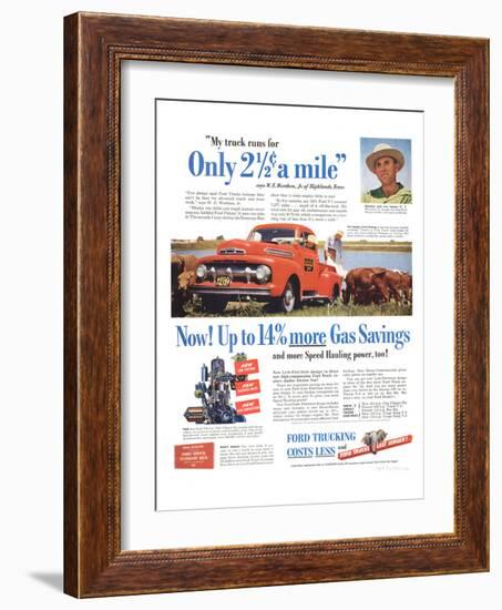 1951 Ford Trucks Last Longer-null-Framed Art Print