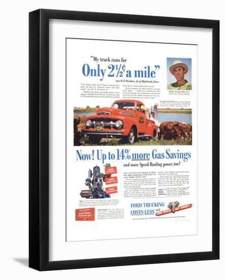 1951 Ford Trucks Last Longer-null-Framed Art Print