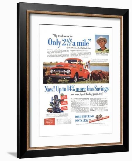 1951 Ford Trucks Last Longer-null-Framed Art Print