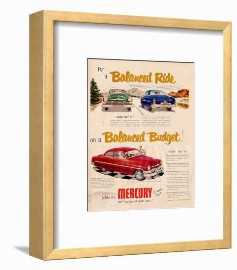 1951 Mercury - Balanced Ride-null-Framed Art Print