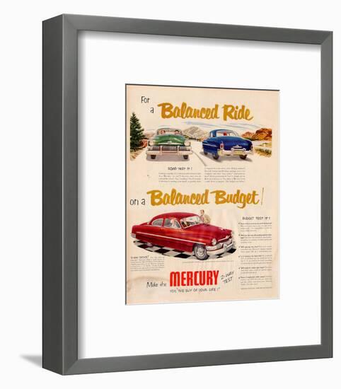 1951 Mercury - Balanced Ride-null-Framed Art Print