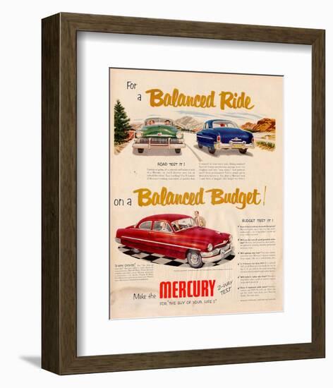 1951 Mercury - Balanced Ride-null-Framed Art Print