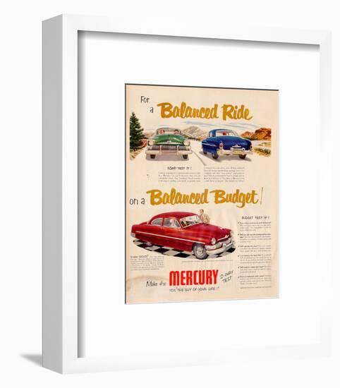 1951 Mercury - Balanced Ride-null-Framed Art Print