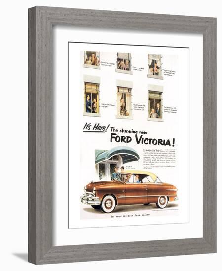 1951 - Stunning Ford Victoria-null-Framed Art Print