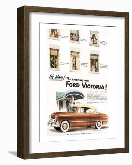 1951 - Stunning Ford Victoria-null-Framed Art Print
