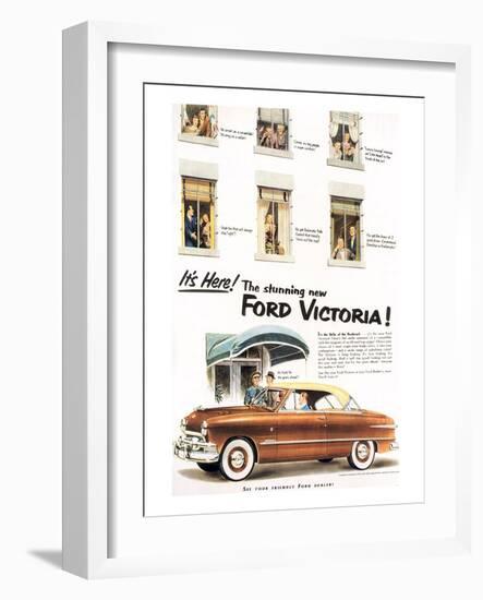 1951 - Stunning Ford Victoria-null-Framed Art Print