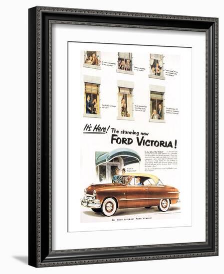 1951 - Stunning Ford Victoria-null-Framed Art Print