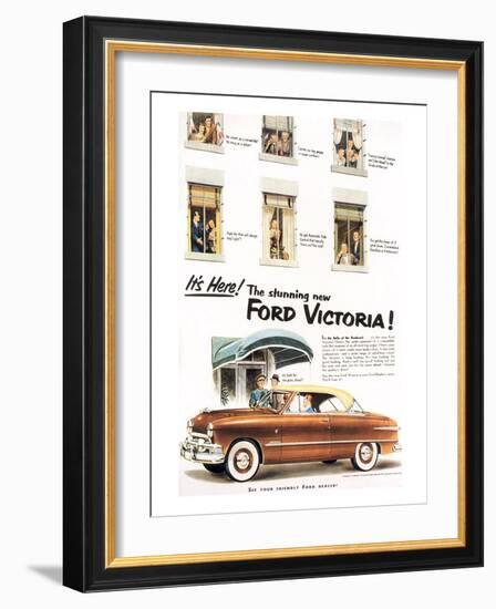 1951 - Stunning Ford Victoria-null-Framed Art Print