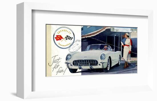 1953 GM Corvette Just for Fun-null-Framed Premium Giclee Print
