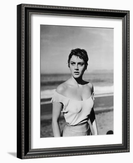 , 1953 --- Libyan actress Rossana Podesta in the, 1953 Mexican film "La Red" (Le Filet), by the Mex-null-Framed Photo