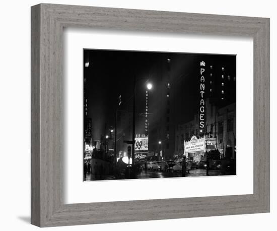 1953 Pantages Theater First Televised Broadcast of Academy Awards Ceremony Los Angeles, California-null-Framed Photographic Print