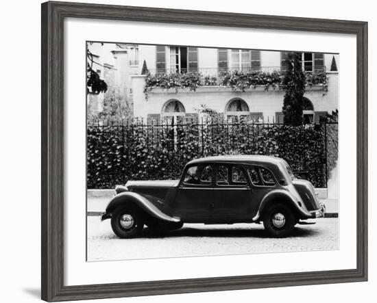 1954 Citroën 15CV Familiale Parked Outside a House-null-Framed Photographic Print