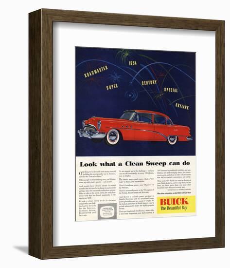 1954 GM Buick Special Skylark-null-Framed Art Print