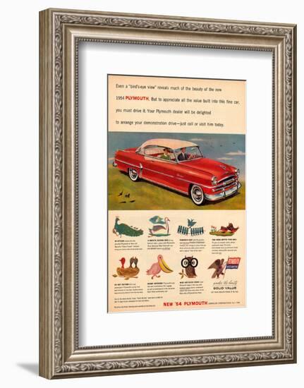 1954 Plymouth- Bird's-Eye View-null-Framed Art Print