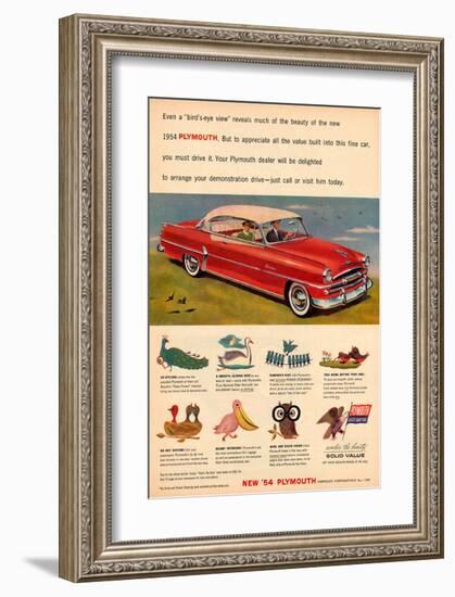 1954 Plymouth- Bird's-Eye View-null-Framed Art Print