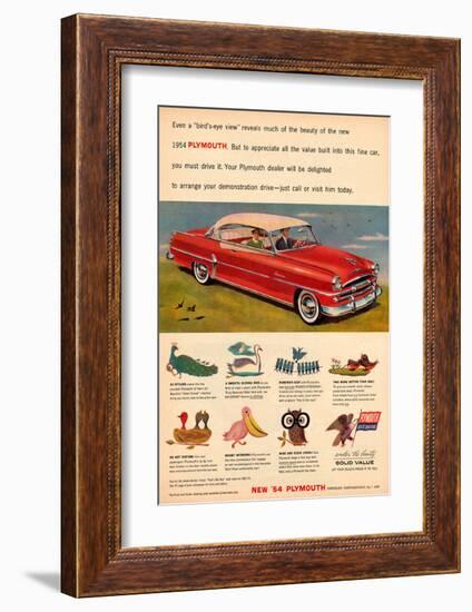 1954 Plymouth- Bird's-Eye View-null-Framed Art Print