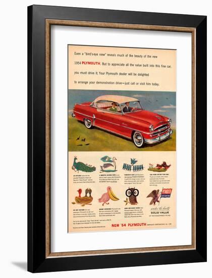 1954 Plymouth- Bird's-Eye View-null-Framed Art Print