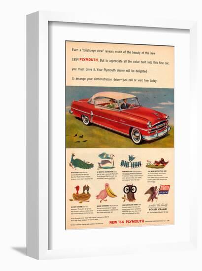 1954 Plymouth- Bird's-Eye View-null-Framed Art Print