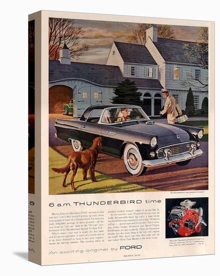 1955 6 A.M. Thunderbird Time-null-Stretched Canvas