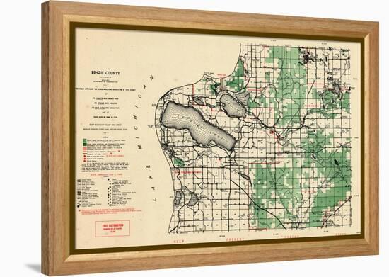 1955, Benzie County, Crystal Lake, Michigan, United States-null-Framed Premier Image Canvas