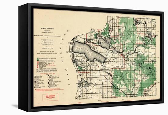 1955, Benzie County, Crystal Lake, Michigan, United States-null-Framed Premier Image Canvas