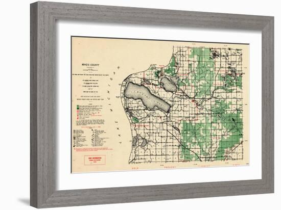 1955, Benzie County, Crystal Lake, Michigan, United States-null-Framed Giclee Print