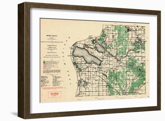 1955, Benzie County, Crystal Lake, Michigan, United States-null-Framed Giclee Print