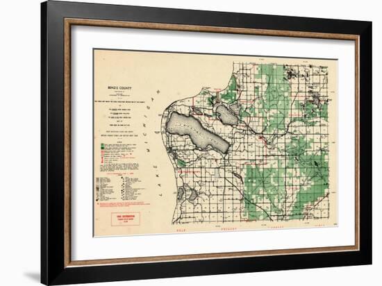 1955, Benzie County, Crystal Lake, Michigan, United States-null-Framed Giclee Print