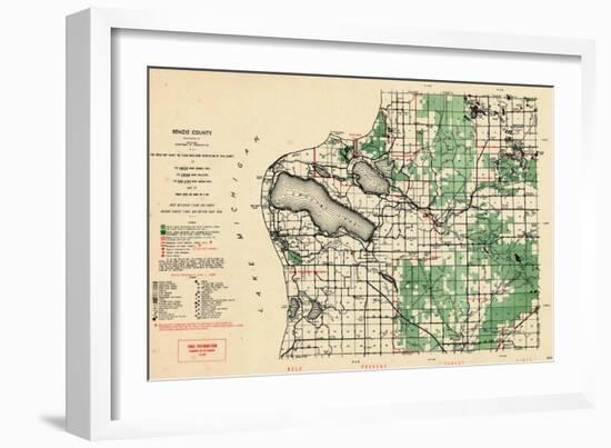 1955, Benzie County, Crystal Lake, Michigan, United States-null-Framed Giclee Print