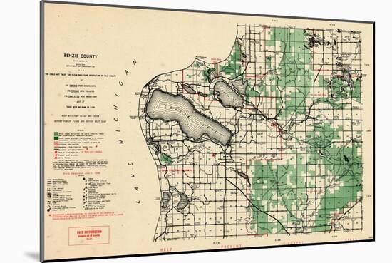 1955, Benzie County, Crystal Lake, Michigan, United States-null-Mounted Giclee Print