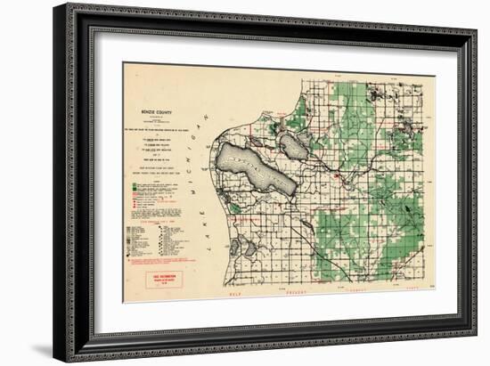 1955, Benzie County, Crystal Lake, Michigan, United States-null-Framed Giclee Print