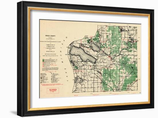 1955, Benzie County, Crystal Lake, Michigan, United States-null-Framed Giclee Print