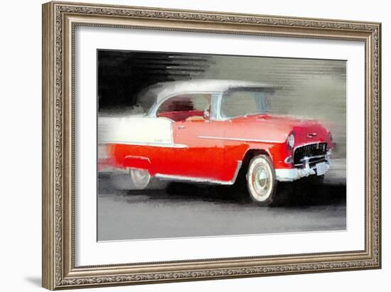 1955 Chevrolet Bel Air Coupe Watercolor-NaxArt-Framed Art Print