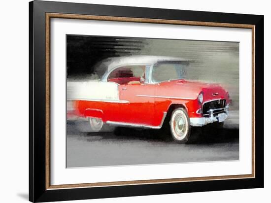 1955 Chevrolet Bel Air Coupe Watercolor-NaxArt-Framed Art Print