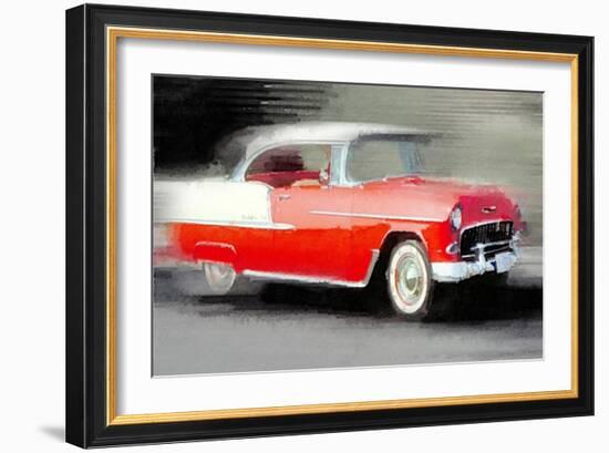 1955 Chevrolet Bel Air Coupe Watercolor-NaxArt-Framed Art Print