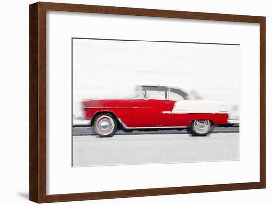 1955 Chevy Bel Air Watercolor-NaxArt-Framed Art Print