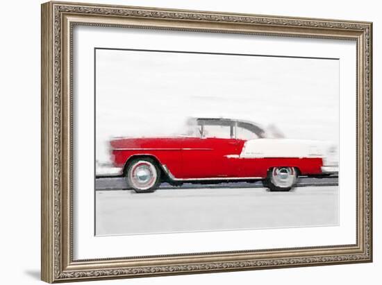 1955 Chevy Bel Air Watercolor-NaxArt-Framed Art Print