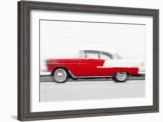 1955 Chevy Bel Air Watercolor-NaxArt-Framed Art Print