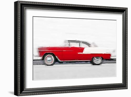 1955 Chevy Bel Air Watercolor-NaxArt-Framed Art Print