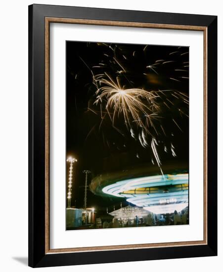 1955: Fireworks Display over Iowa State Fair, Des Moines, Iowa-John Dominis-Framed Photographic Print