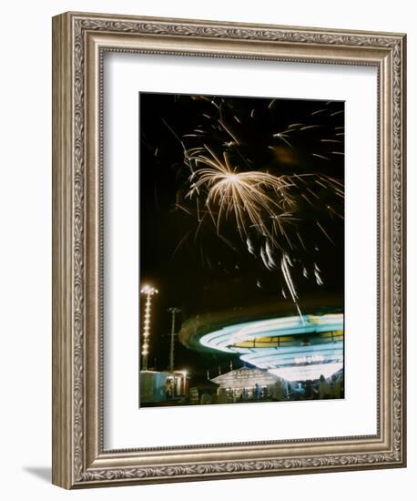 1955: Fireworks Display over Iowa State Fair, Des Moines, Iowa-John Dominis-Framed Photographic Print