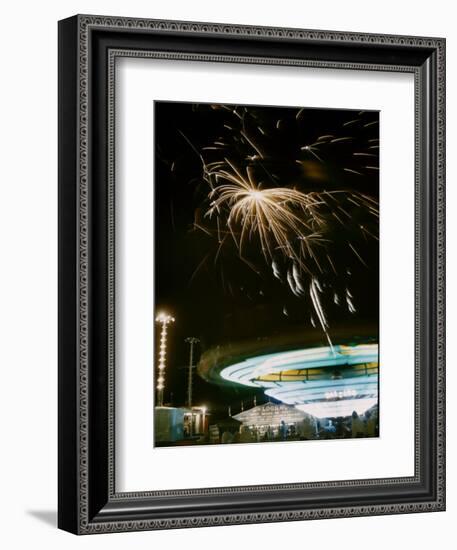 1955: Fireworks Display over Iowa State Fair, Des Moines, Iowa-John Dominis-Framed Photographic Print