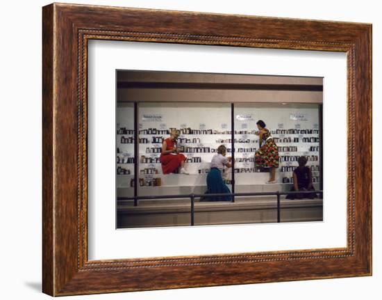 1955: Judges Examining Various Preserves and Butters, at the Iowa State Fair, Des Moines, Iowa-John Dominis-Framed Photographic Print