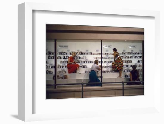 1955: Judges Examining Various Preserves and Butters, at the Iowa State Fair, Des Moines, Iowa-John Dominis-Framed Photographic Print