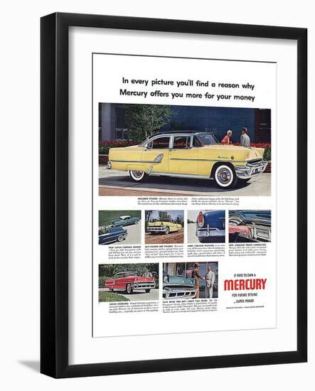 1955 Mercury-Exclusive Styling-null-Framed Art Print