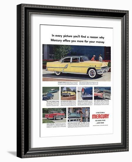 1955 Mercury-Exclusive Styling-null-Framed Art Print