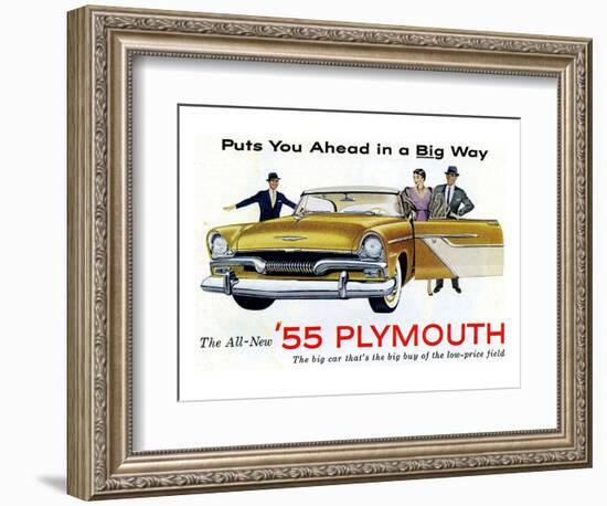 1955 Plymouth - in a Big Way-null-Framed Art Print